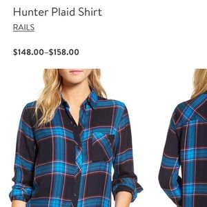 Rails hunter azure midnight ruby shirt. NWOT